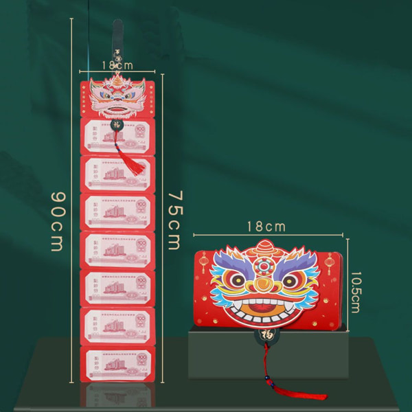 Punainen kirjekuori Hongbao 3 3 3