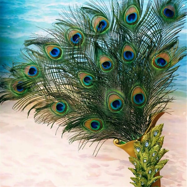 30 kpl Peacock Feather Natural Feather Tail