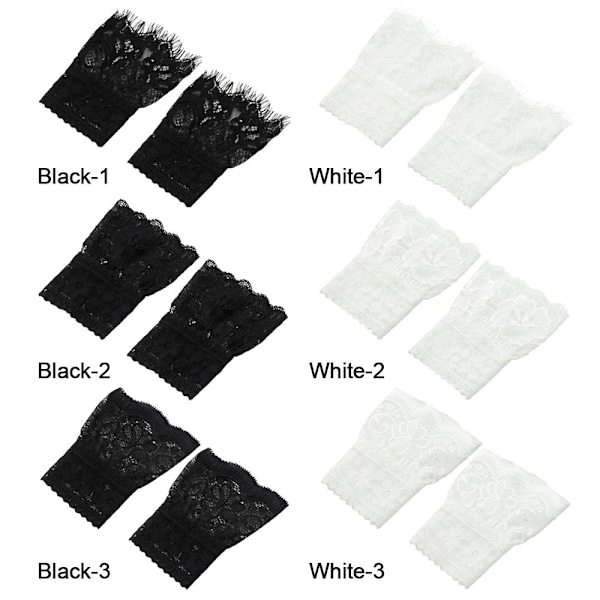 1 par falska ärmar avtagbara ärmar VIT STYLE3 white style3