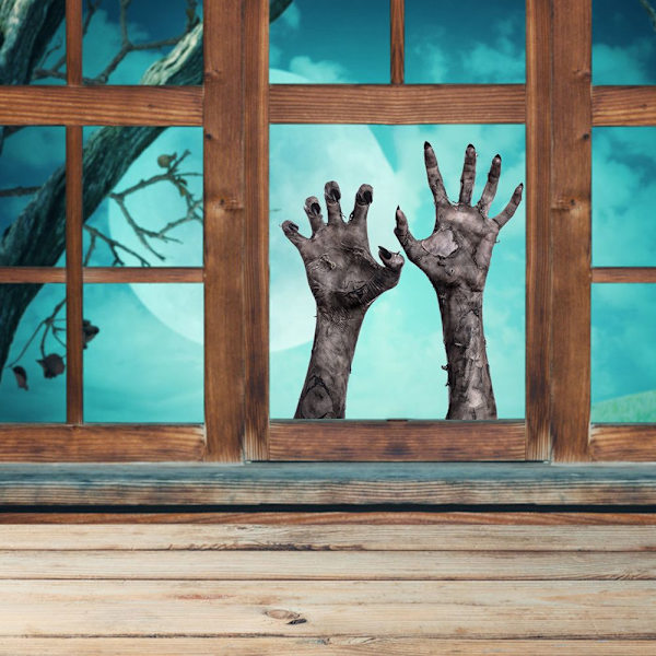 4 kpl Halloween-seinätarrat 3D Ghost Hand Set set Set