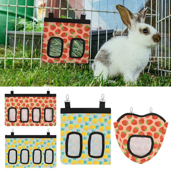 Hay Feeder Small Animal Feeder Säck ROSA 2 2 Pink 2-2
