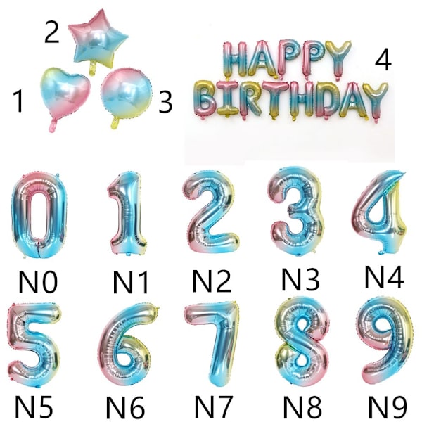 Alumiinifolio Helium Balloon N8 N8 N8