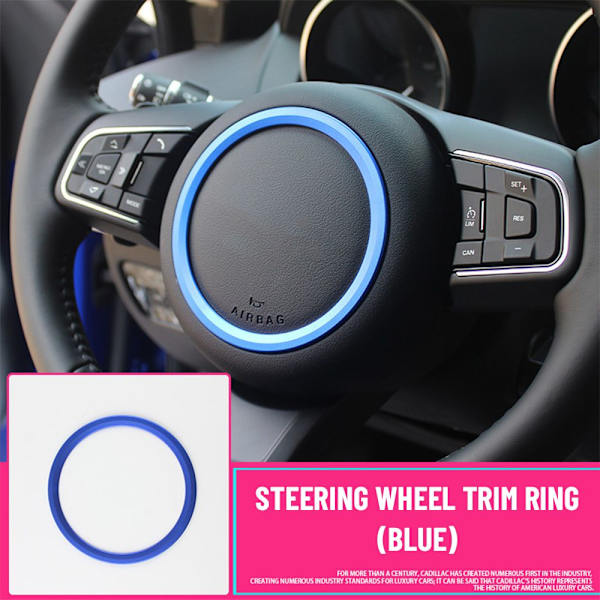 Automobilratets dekorative ring BLÅ blue