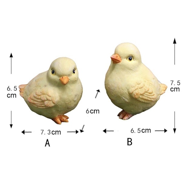 Påskekyllingefigur Miniaturekylling A A A