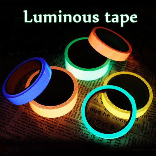 3 Meter Luminous Tape Glow In The Dark GRØN 1 RULLE-3CM Green 1 roll-3cm