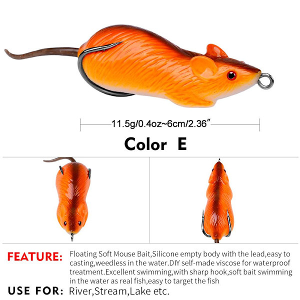 Fiskedrag Mus Lure FÄRG E FÄRG E Color E
