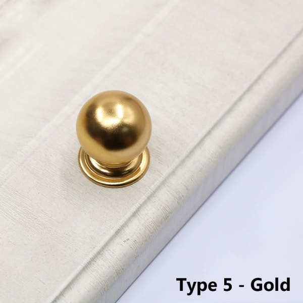 5 STK Dørgreb Dørknop TYPE 5 - GULD Type 5 - Gold