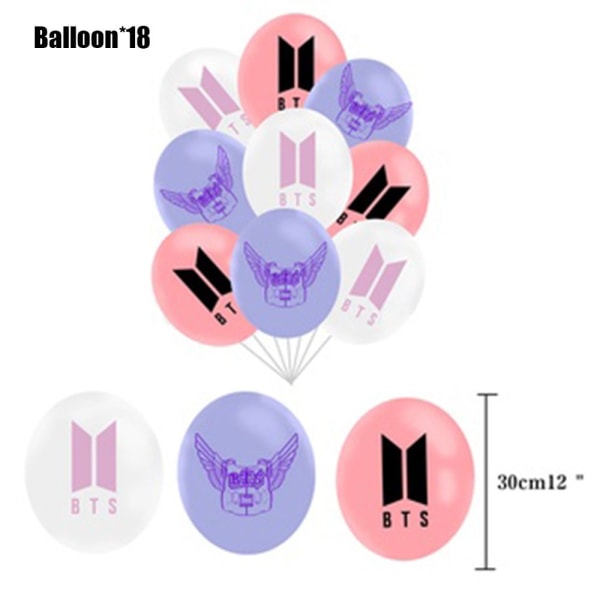 BTS temafestpynt Festutstyr BALLONG*18 BALLONG*18 balloon*18