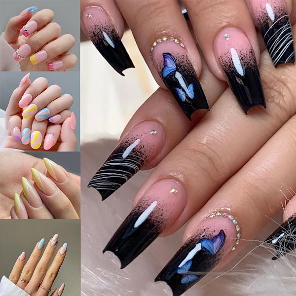 Fake Nails Long Ballerina 02 02 02
