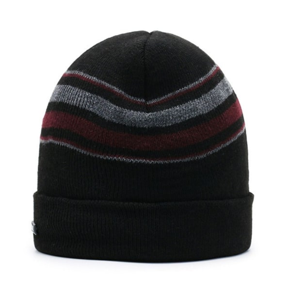 Neulotut Stripe Beanies Talvi Syksy Hatut PUNAINEN Red