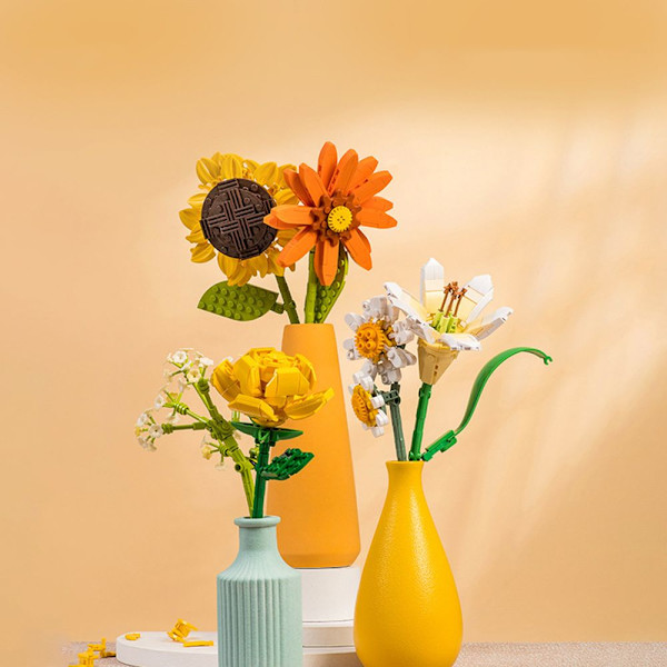 Byggeklodser Blomsterblomstbuket 3 3 3