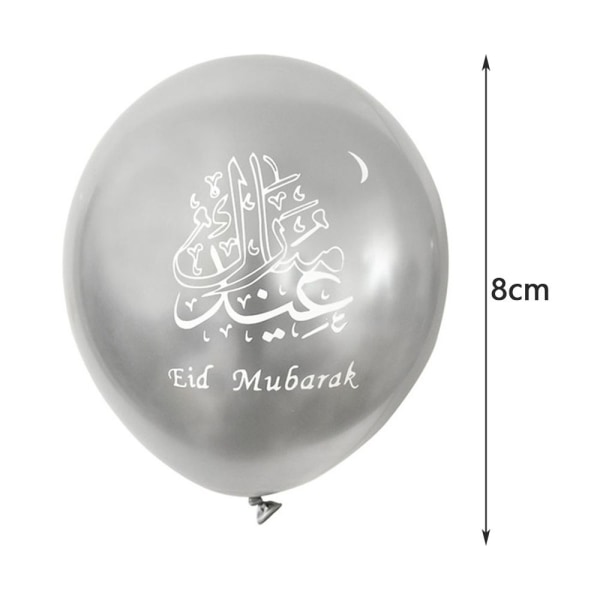 10st Eid Mubarak Ballonger Metall Latex Ballonger GULD gold