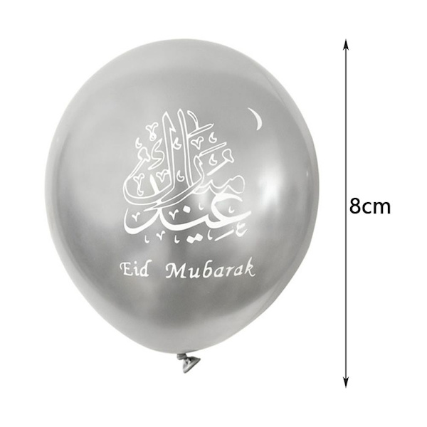 10st Eid Mubarak ballonger metall latex ballonger MULTICOLOR multicolor