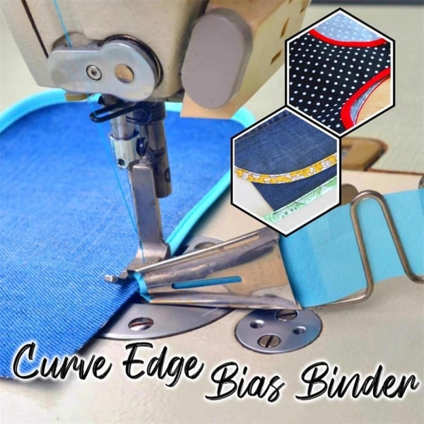 Curve Edge Bias Binder Splejsningsklud Værktøj Symaskine 34MM