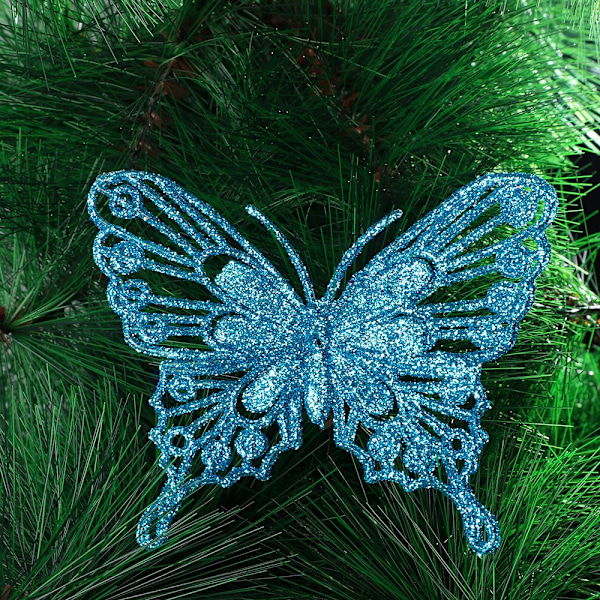 Julesommerfugl Fake Butterfly BLÅ Blue