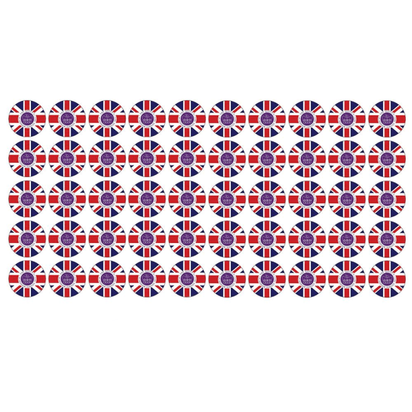 Union Jack Cake Topper Cupcake Topper 12 kpl 12 kpl 12pcs