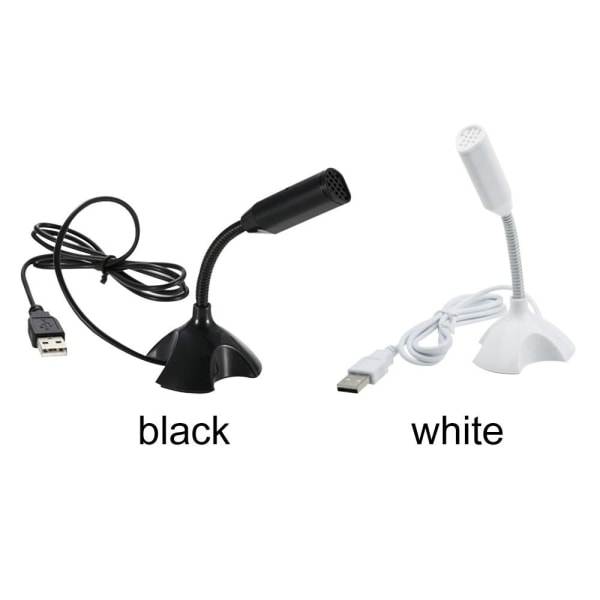 USB Mikrofon Högtalare Mic VIT white