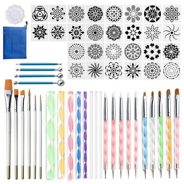 58kpl/ set Mandala Art Tools Keraaminen työkalusavi