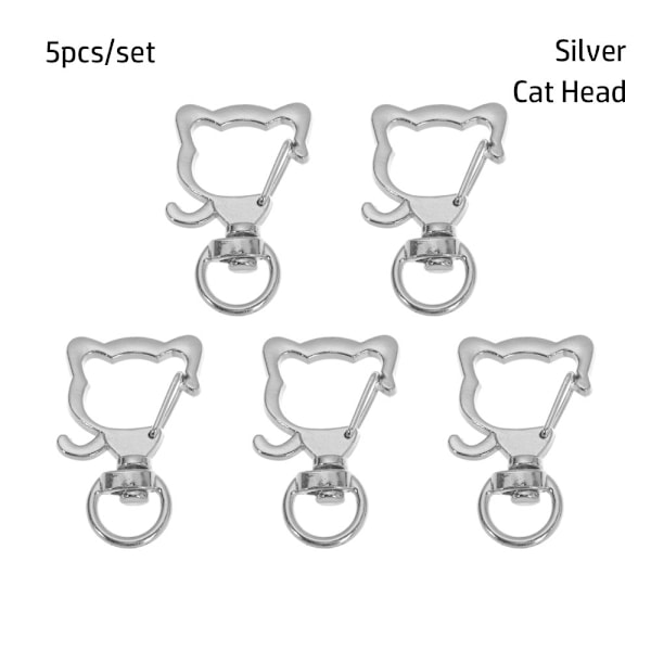 5kpl Snap Hook Trigger Clips Soljet SILVER KISSAN PÄÄ silver