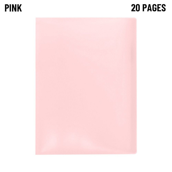 A4 Display Book Folder ROAD 20 SIVUA 20 SIVUA pink 20 pages-20 pages