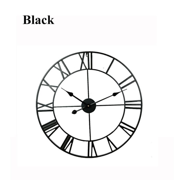 Seinäkello Roomalainen digitaalinen kelloaika Managed MUSTA black