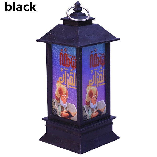 LED Lantern Vindlys Ramadan Dekorasjon SVART black