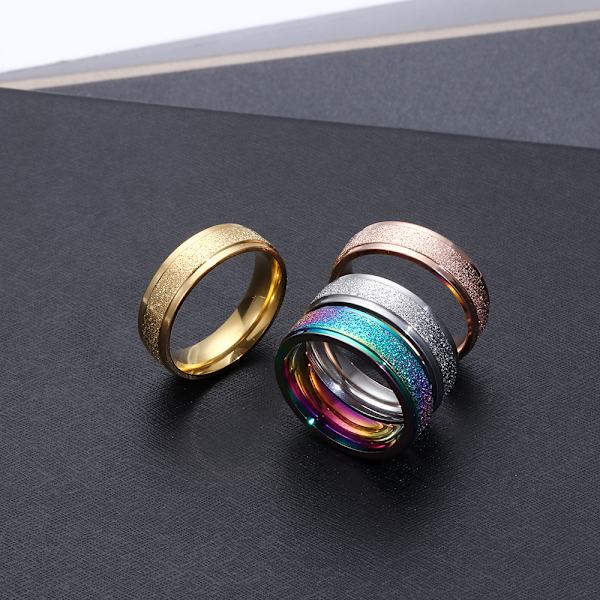 Blir mattfarge Ring Bånd Ring GULL 8 gold 8