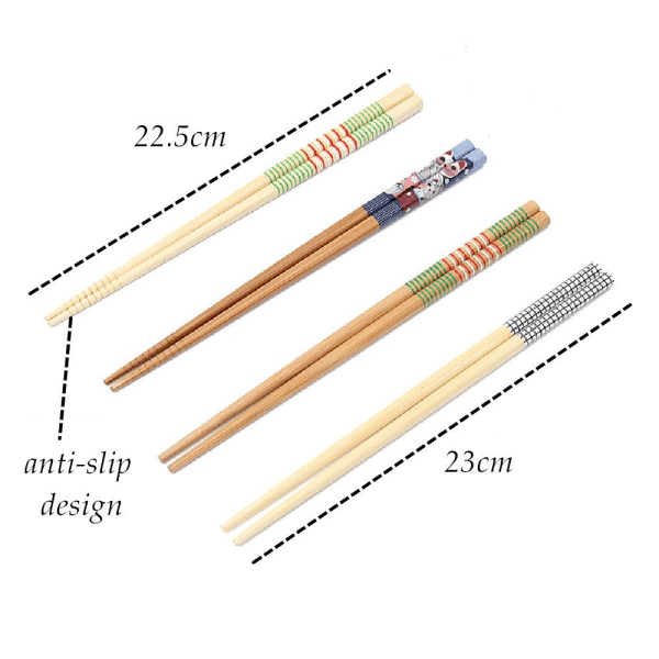 5 par Ätpinnar Bambu Ätpinnar 5 5 5