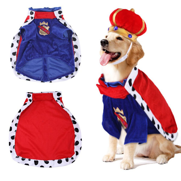 Lemmikkien Halloween-asu King Cloak M M