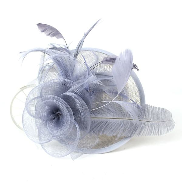 Hårklämma Feather Cap GRÅ grey