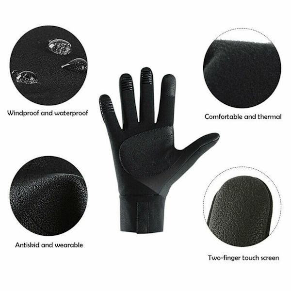 Varma handskar Pekskärmshandskar SVART M black M