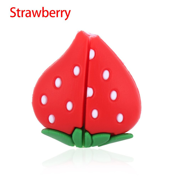 Datalinjedeksel Ladekabel Bite Beskyttende JORDBÆR Strawberry