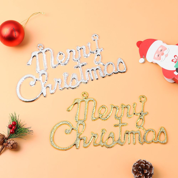Merry Christmas Anheng Hengende Ornament GULL 2,5CM X 10STK Gold 2.5cm x 10pcs