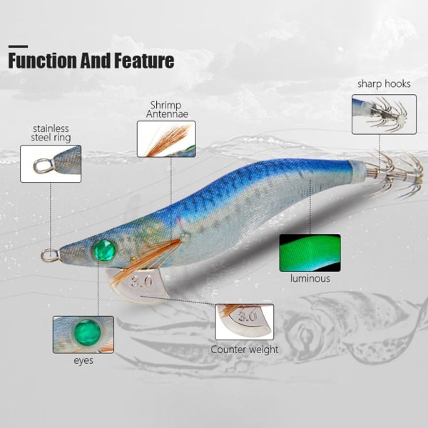 kudos Squid Hook Octopus Bait COLOR B COLOR B Color B