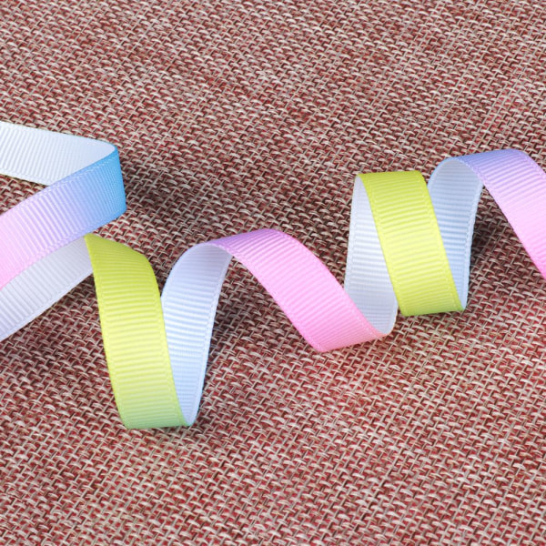 1 meter/parti Rainbow Ribbon Grosgrain Håndlavet 25MM 25mm