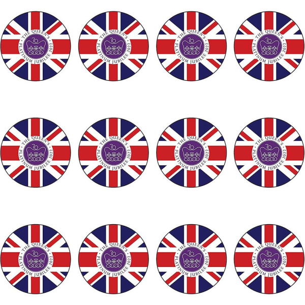 Union Jack Cake Topper Cupcake Topper 12 kpl 12 kpl 12pcs