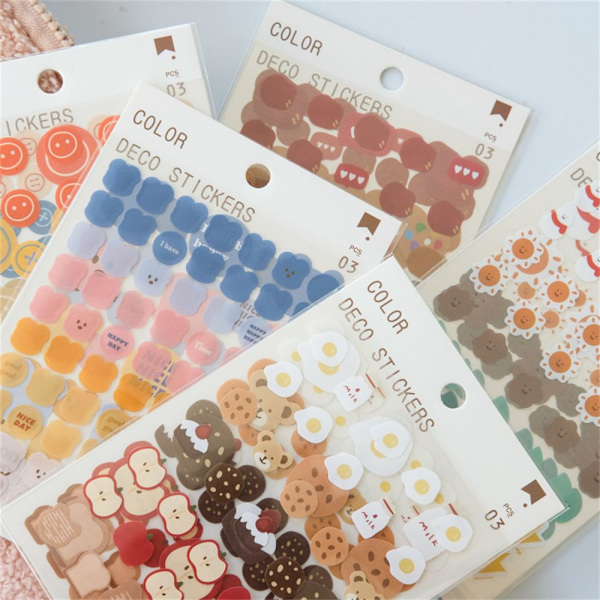 Sticker-dekorationskort 3 3 3