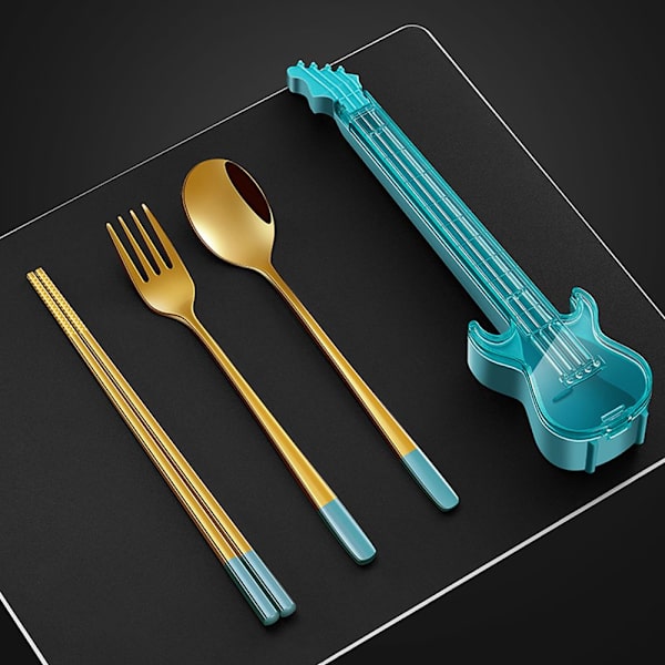 3st Bestickset Ätpinnar Set BLÅ blue