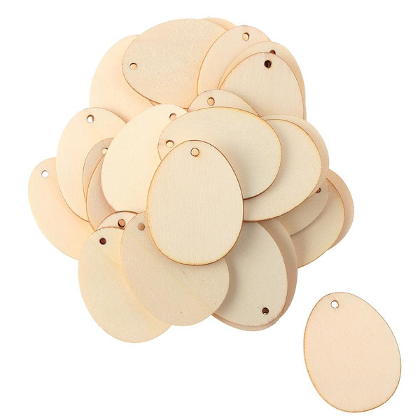 10/25/50 stk påskeæg Træflis 120MM-10STK 120mm-10pcs