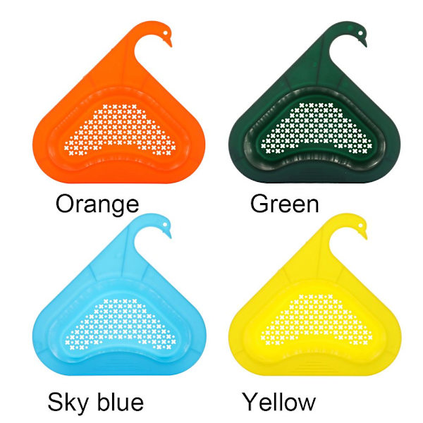 Swan Drain Basket Keittiön ylijäämäallassiivilä KELTAINEN yellow