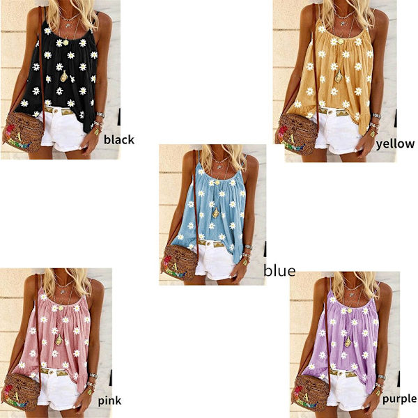 Sommertop skjorte swingvest SORT M black M