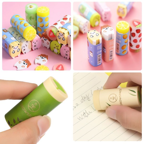 Rubber Eraser Pencil Erasers 1 PC STYLE6 RANDOM COLOR 1 pc