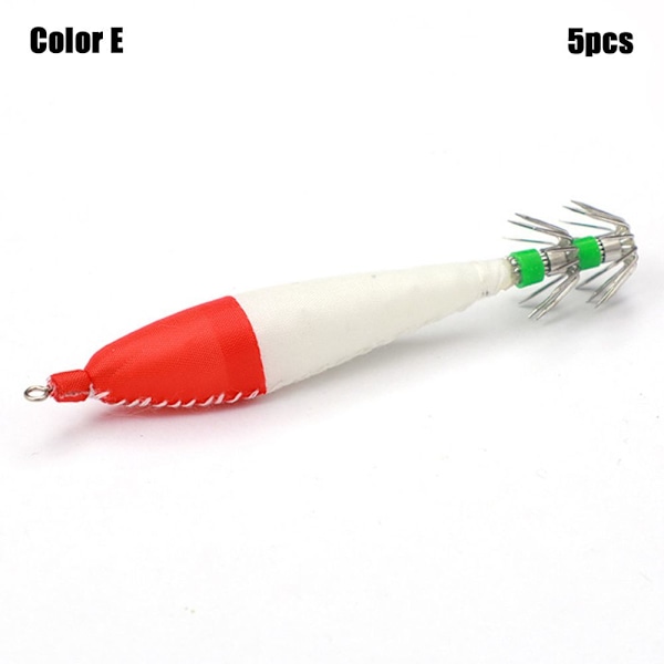 1/5 ST Bläckfiskkrok Octopus Bait FÄRG E FÄRG E Color E