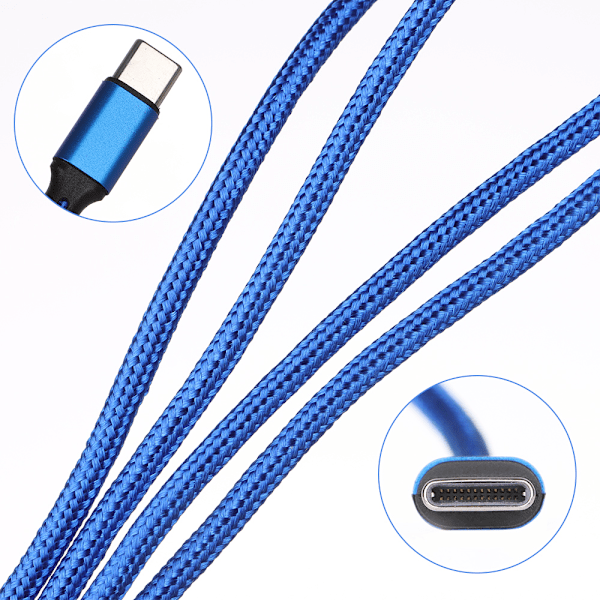 USB Type C Kabel Hurtiglader SØLV 1M silver 1M