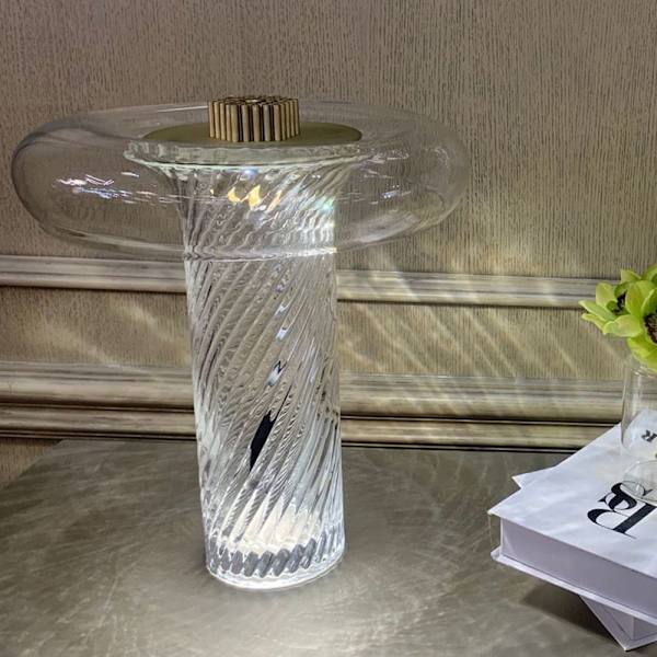 Bordlampe Moderne glaskugle