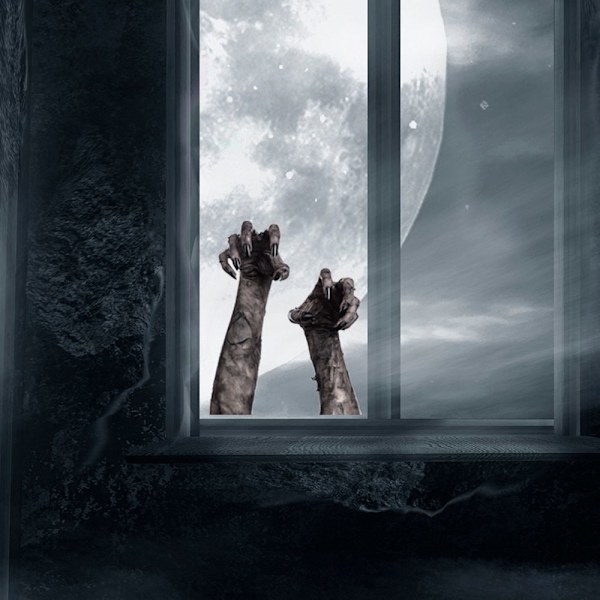4 kpl Halloween-seinätarrat 3D Ghost Hand Set set Set