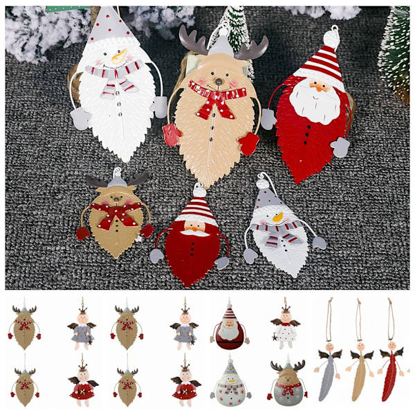 Joulun riippuvat riipukset Xmas Tree Decoration LEAF leaf snowman-big