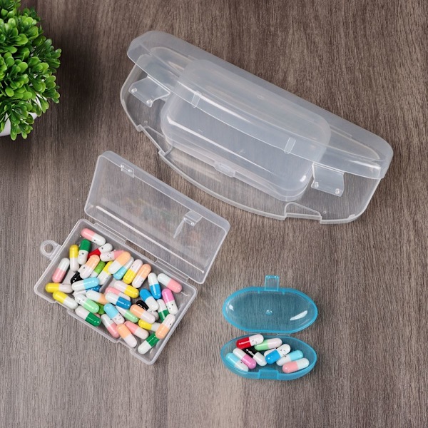 Gjennomsiktig oppbevaringsboks for smykker perler 7 7 7