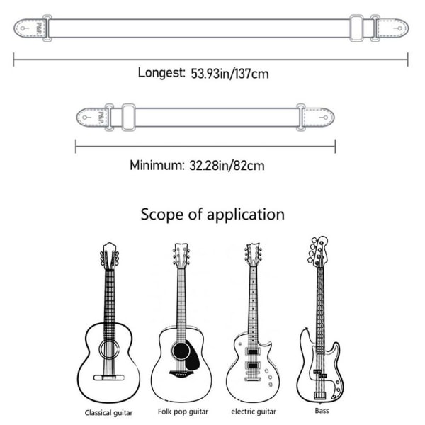 Gitarrband Bas Axelband S113-B