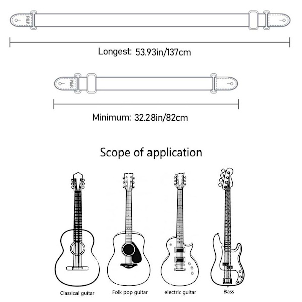 Gitarrband Bas Axelband S113-E